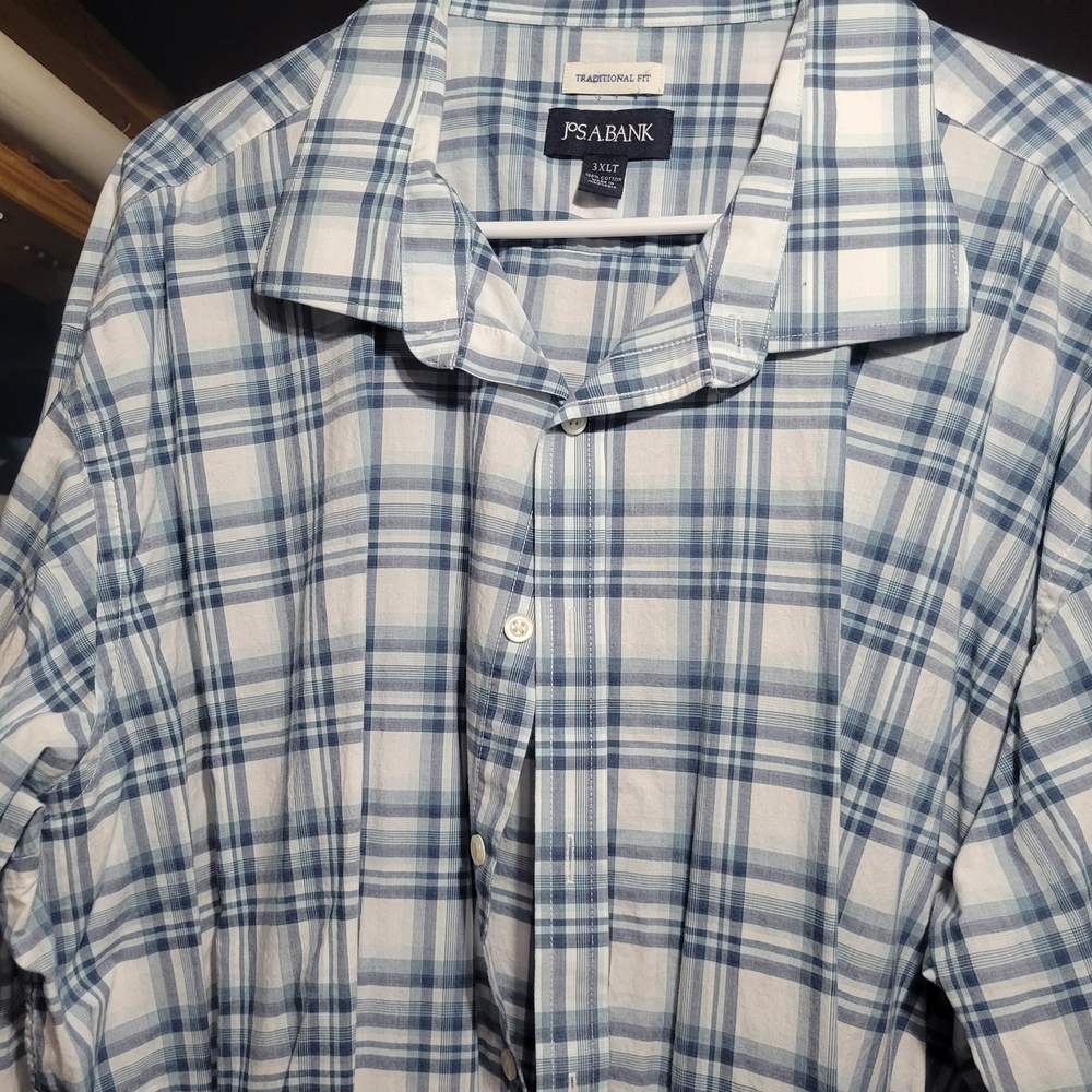 Jos. A. Bank Blue Plaid Men's Shirt